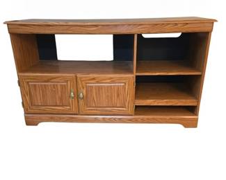 Oak Finish Television Stand