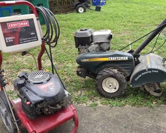 Power Washer and Tiller