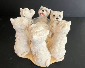 Continental Creations Westie Circle Votive Candle Holder