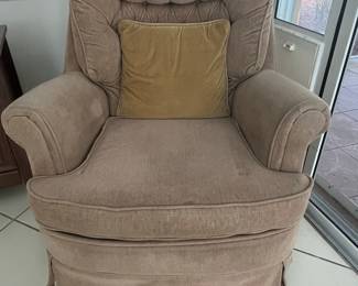 Vintage Teddy Bear Tapestry Rocking Chair