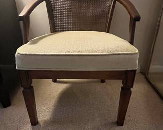 Mid-Century Modern Cane Back Barrel Chair