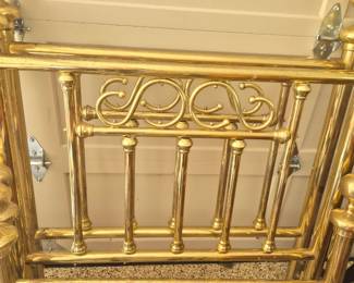 2 twin brass beds