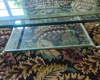 Ethan Allen glass coffee table