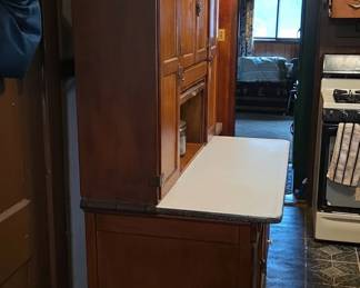 Antique Oak Hoosier Cabinet by Sellers second image