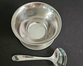 Stainless Steel Gravy Boat with Spoon second image