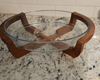 Gailstyn Sutton Teak Casserole Dish with Glass Insert