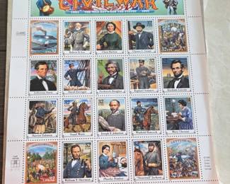 Civil War Commemorative Stamp Sheet