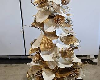 Gold and White Decorative Tree