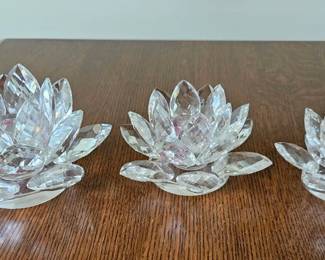 Swarovski Crystal Lotus Candle Holders second image