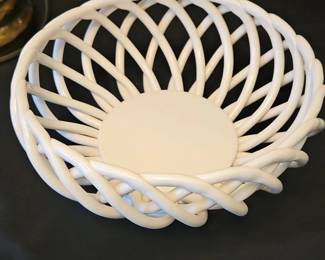 White Ceramic Lattice Basket