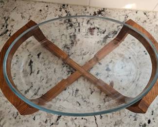 Gailstyn Sutton Teak Casserole Dish with Glass Insert second image
