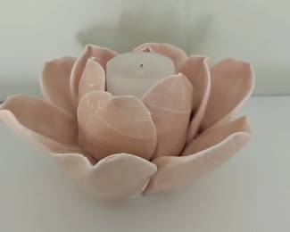 Pink Lotus Tea Light Holder