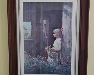 Girl with Flower Basket by A. Sehring