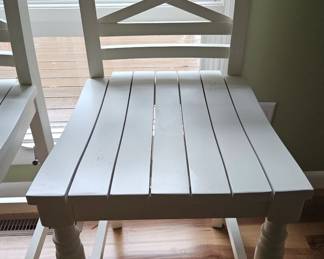White XBack Wooden Bar Stools Set of  second image