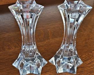 Mikasa Firestar Crystal Candlesticks Pair