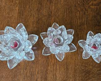 Swarovski Crystal Lotus Candle Holders third image