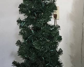 Slim Artificial Christmas Tree with MultiColored LED Lights second image