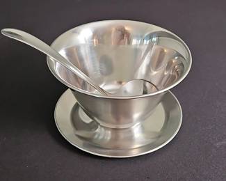 Stainless Steel Gravy Boat with Spoon