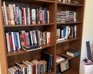 Bookshelves and assorted titles