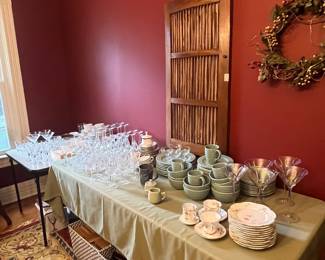 Crystal China and dinnerware