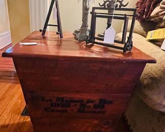 Antique wooden liquor storage box