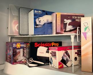 Various scissors and cutting implements for sewing