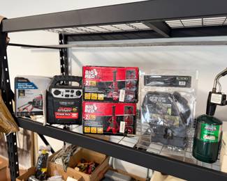 Battery quick charger, jack stands, power pack battery jumper 