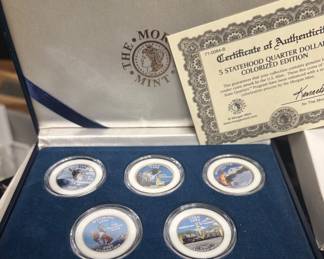 2007 the Morgan mint colorized state quarters