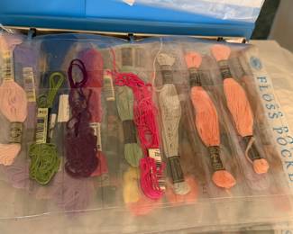 Embroidery floss storage book