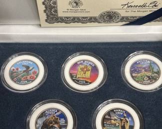 2008 colorized quarters Morgan mint