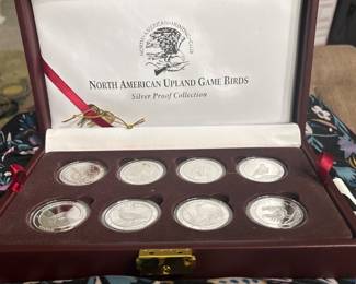 North American Upland gamebirds set of 16 silver coins