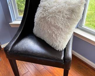 Leather side chair