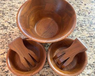 Wooden salad set