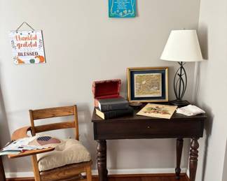 School desk and small desk table