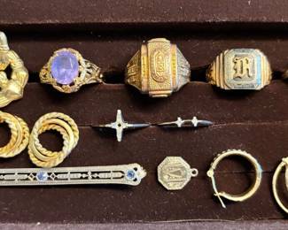 Jewelry, rings earrings 
