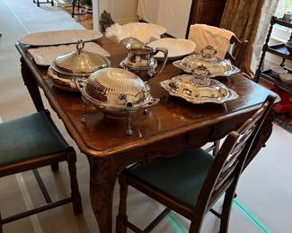 antique carved table- good games table or small dining