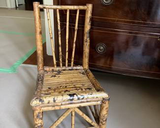 tortoise bamboo mini chair or plant stand