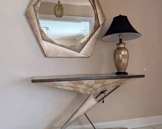 Artmax "Coromandel Santa Fe" Console Table with Matching Mirror & matching table lamp : $650 OBO