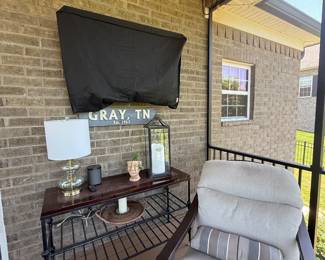 Outdoor furniture and tv