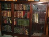 Leaded glassfront bookcase
Height-60"
Wide- 49"
Depth- 121/4: