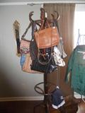 A lot of ladies purses. Very nice looking ones.