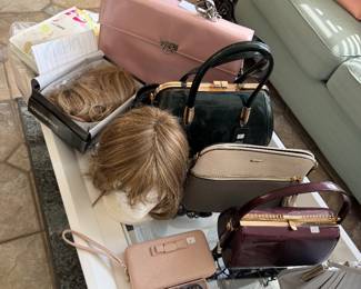 Handbags & real hair wigs 