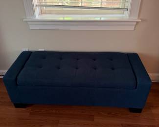 Storage chest bench navy 