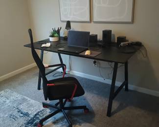 IKEA gaming desk and chair