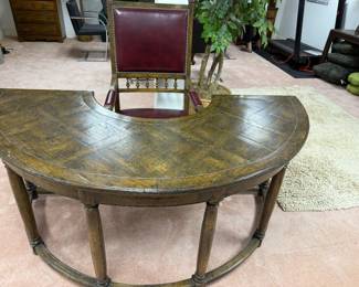 Half-moon desk and chair