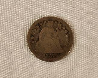 1857 Seated Dime
