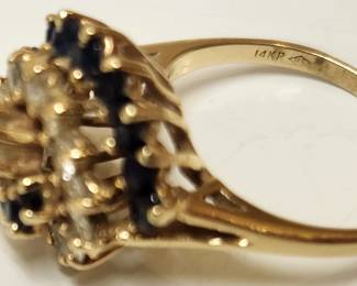 1 ct Diamonds/1ct sapphire 