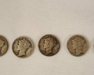 5 Mercury Dimes