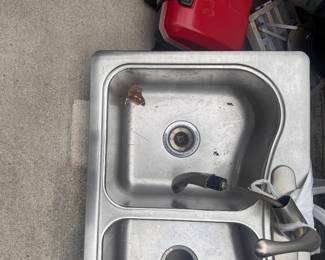 double stainless steel sink