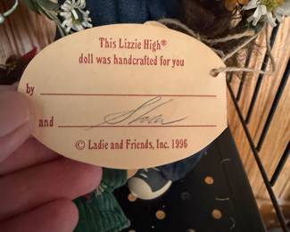 tags on the dolls